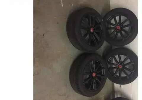 Set of 4 Black Versus Rays Rims Wheels with Hankook Tires $1000